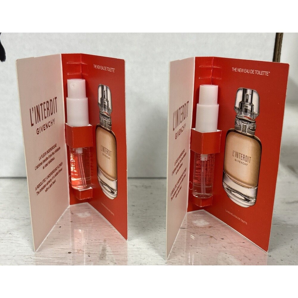 Lot of 2 Givenchy L’Interdit EDT 1ml/0.03 fl. oz. Spray Perfume Vial Samples - Picture 3 of 3